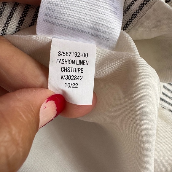 Old Navy Linen Blend Striped Blazer Women’s Size Small - Picture 9 of 10